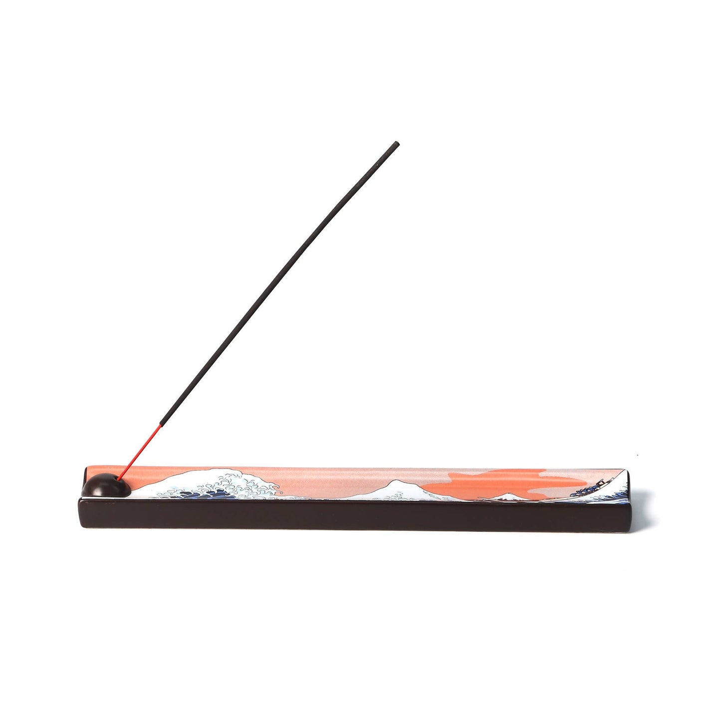 Ceramic Incense Holder 9 inch L Great Wave - The Continental Ranch