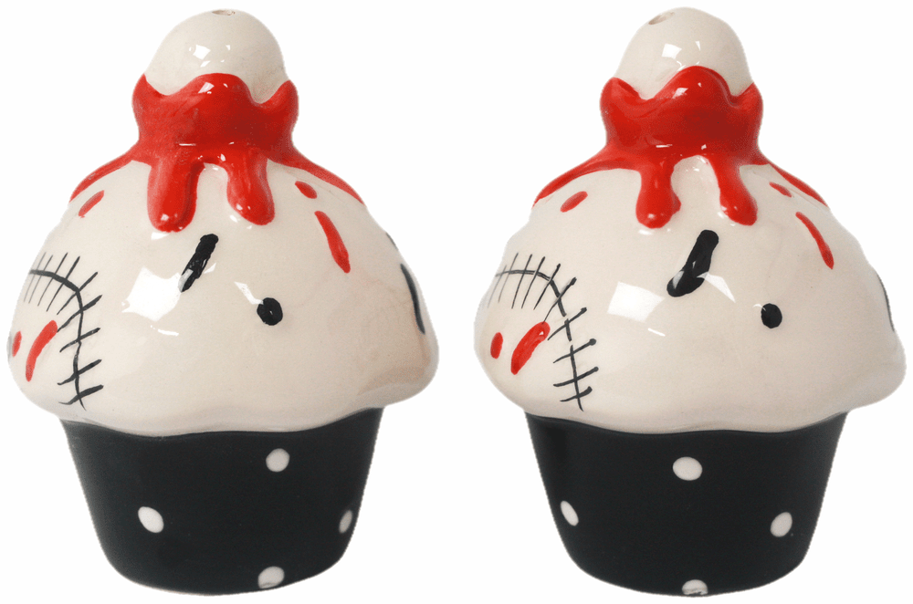 Salt & Pepper Shakers - Sourpuss - Bloody Cupcake Horror - The Continental Ranch