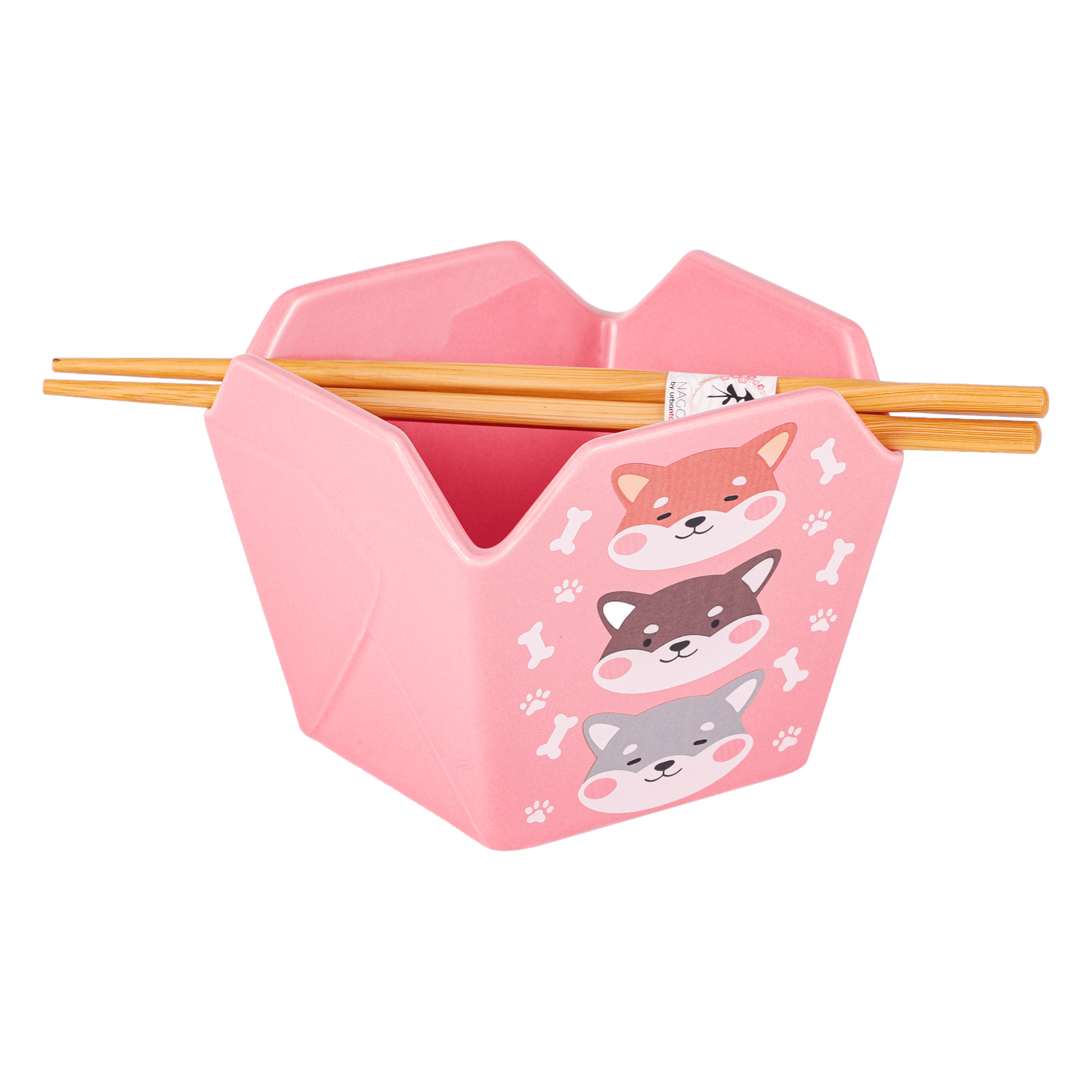 16oz 5"W x 4"H Takeout Box Serving Bowl With Chopsticks Shiba Inu (1/24) - The Continental Ranch