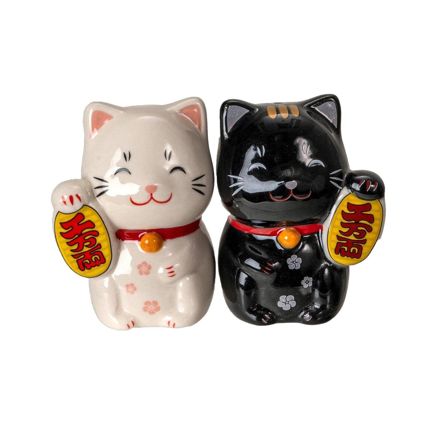 3"H Lucky Cat Salt and Pepper Shaker Set - The Continental Ranch