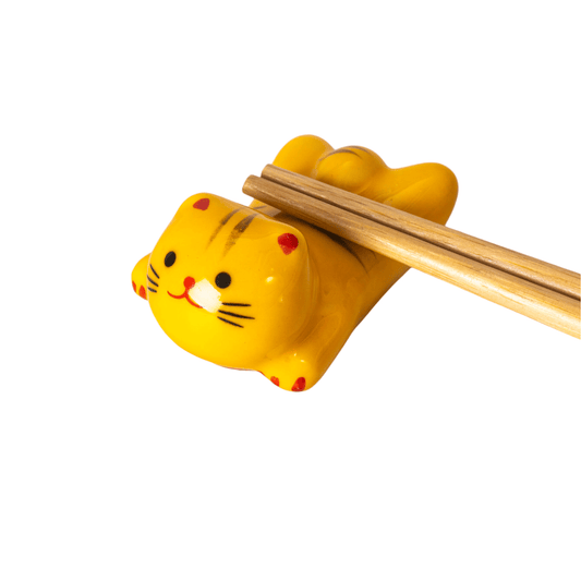 Cat Chopsticks Rest 2"L Yellow (12/288) - The Continental Ranch