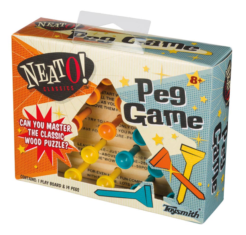 Neato! Classic Wooden Peg Game, Travel Size - Retro Classic - The Continental Ranch