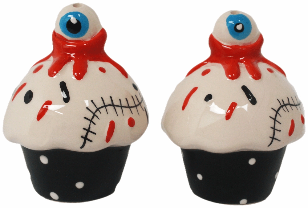 Salt & Pepper Shakers - Sourpuss - Bloody Cupcake Horror - The Continental Ranch