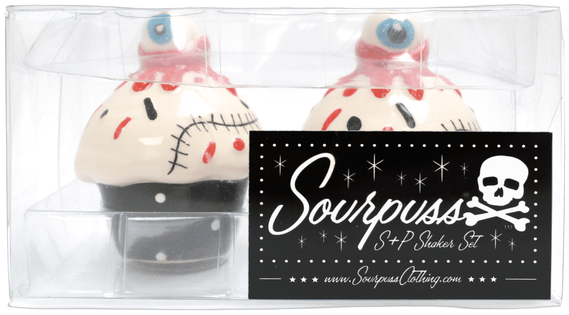 Salt & Pepper Shakers - Sourpuss - Bloody Cupcake Horror - The Continental Ranch
