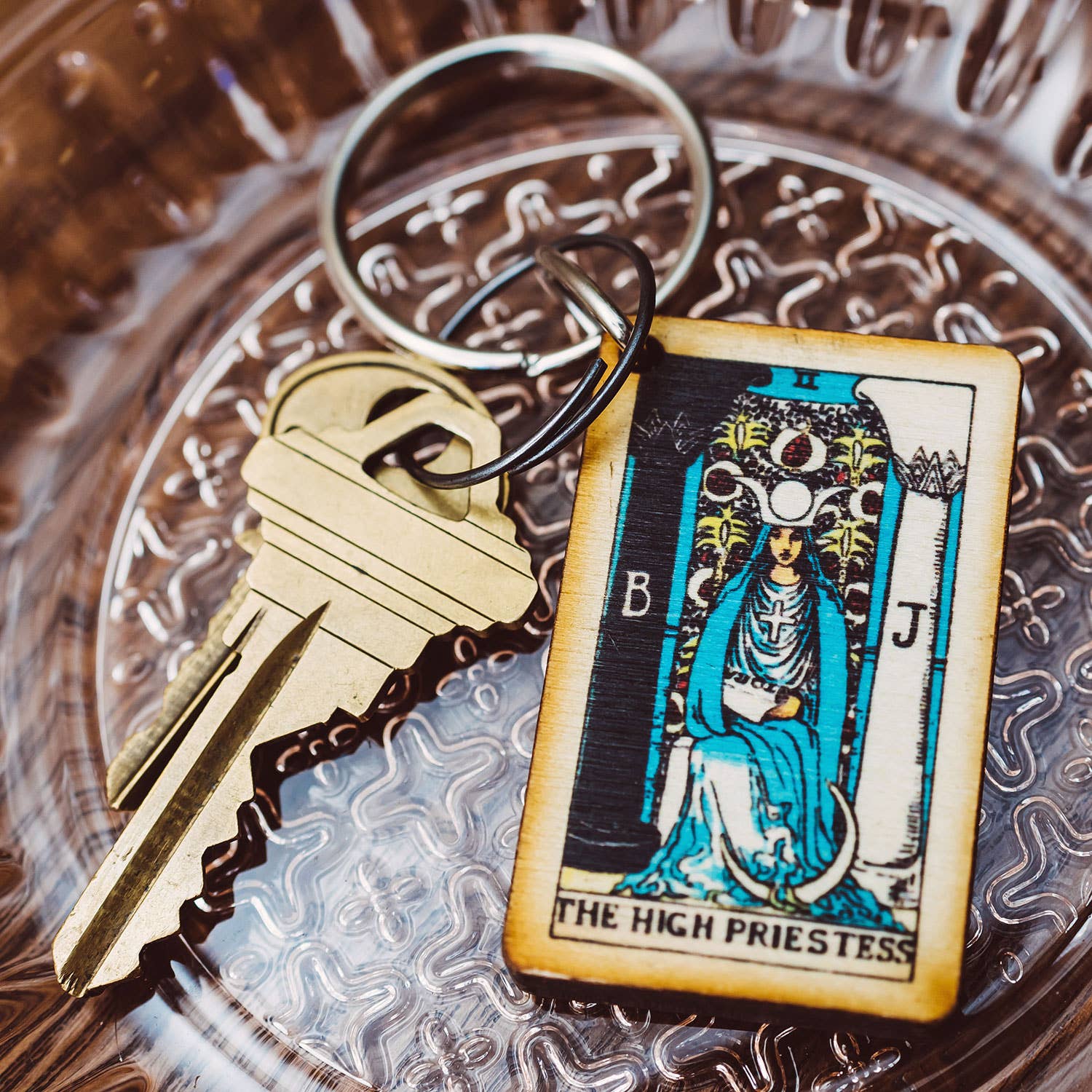 Tarot - 2 - The High Priestess Keychain - The Continental Ranch