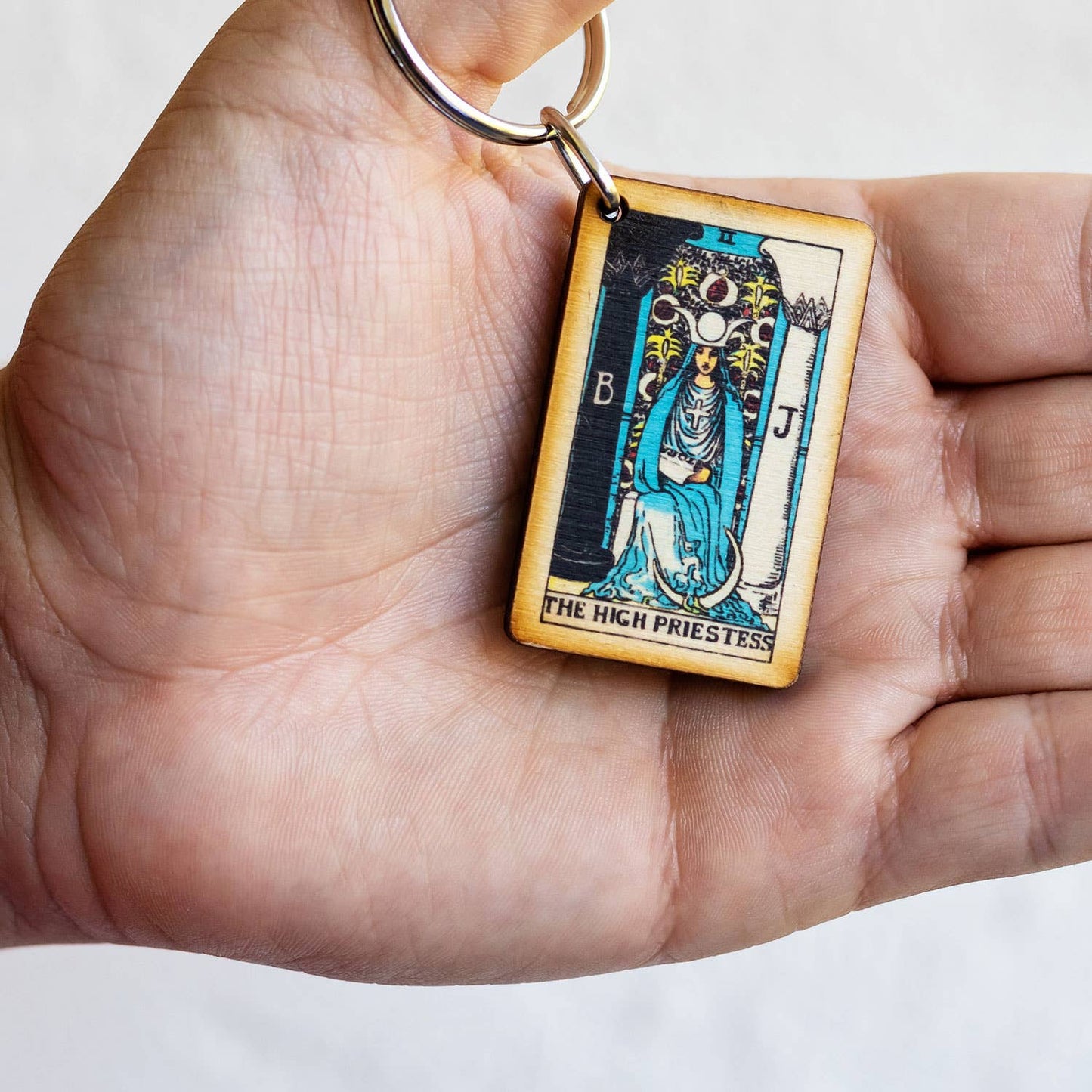 Tarot - 2 - The High Priestess Keychain - The Continental Ranch